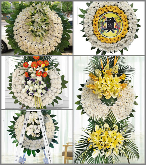 山东青岛莱西市院上镇前石岚村花圈速递