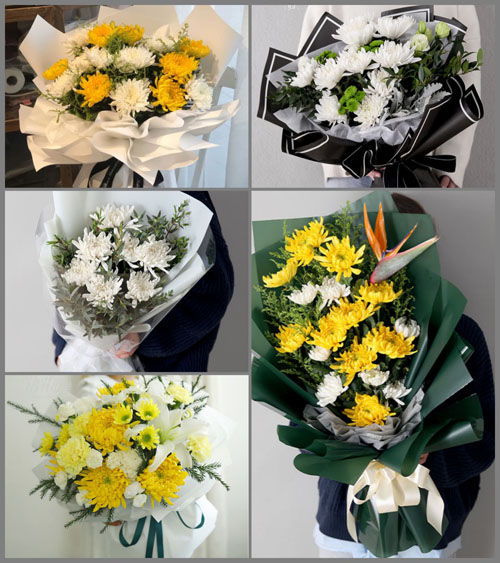 山东青岛莱西市院上镇前石岚村白事花束代送